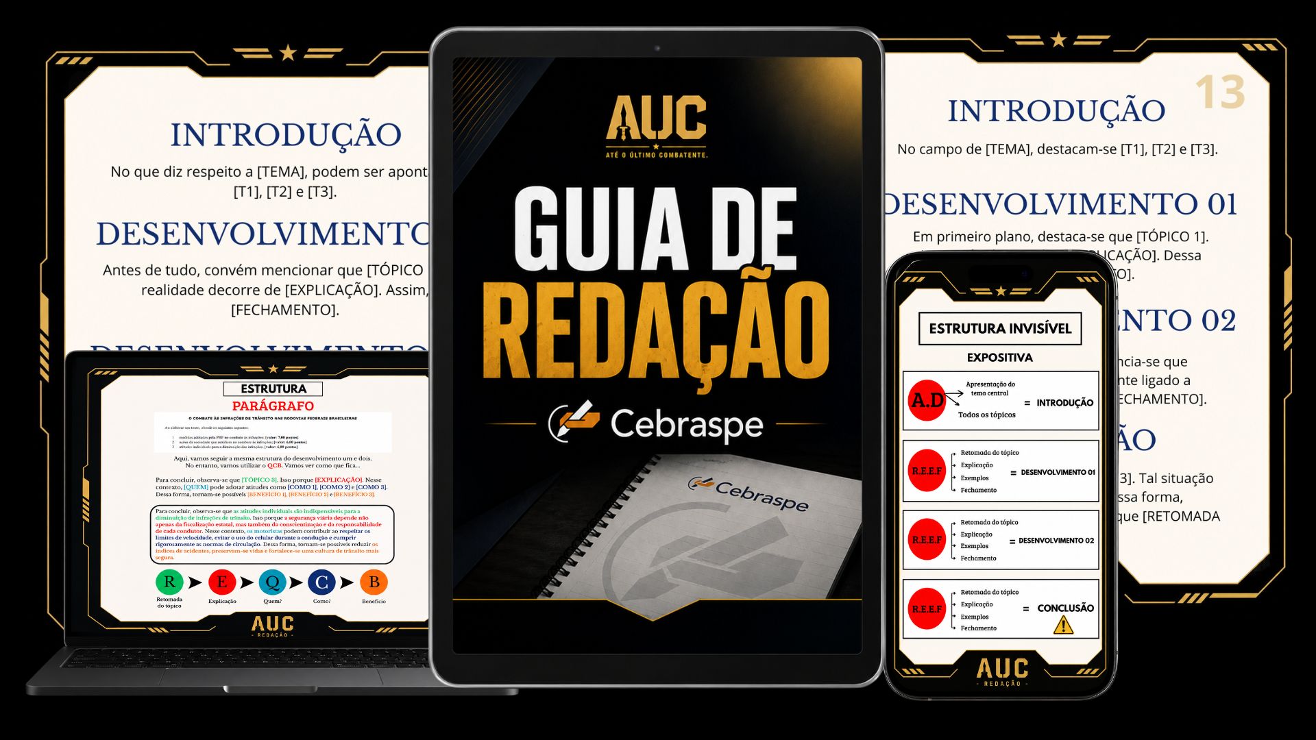 Mockup do plano básico — Guia de Redação Cebraspe